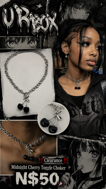 ‼️Clearance‼️Midnight Cherry Toggle Choker N$50