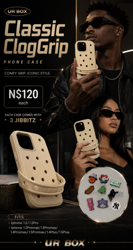 Classic ClogGrip Phone Case N$120 each (each come with 3 Jibbitz)