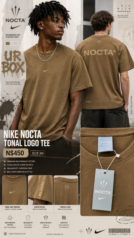 Nike NOCTA Tonal Logo Tee N$450 Size M
