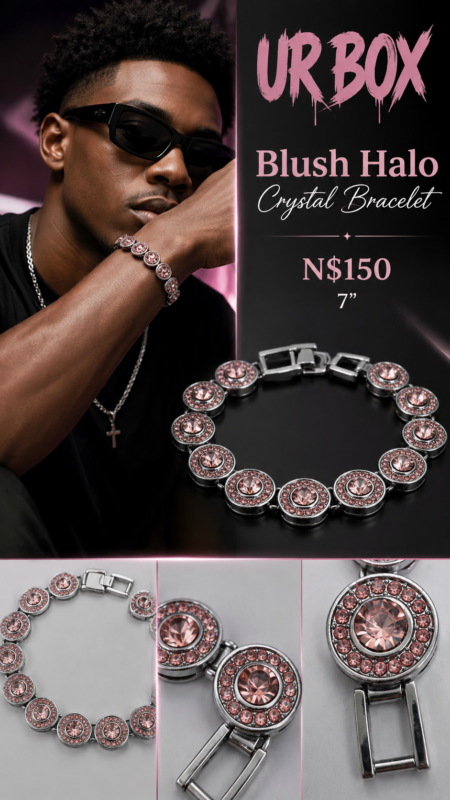 Blush Halo Crystal Bracelet N$150 7”