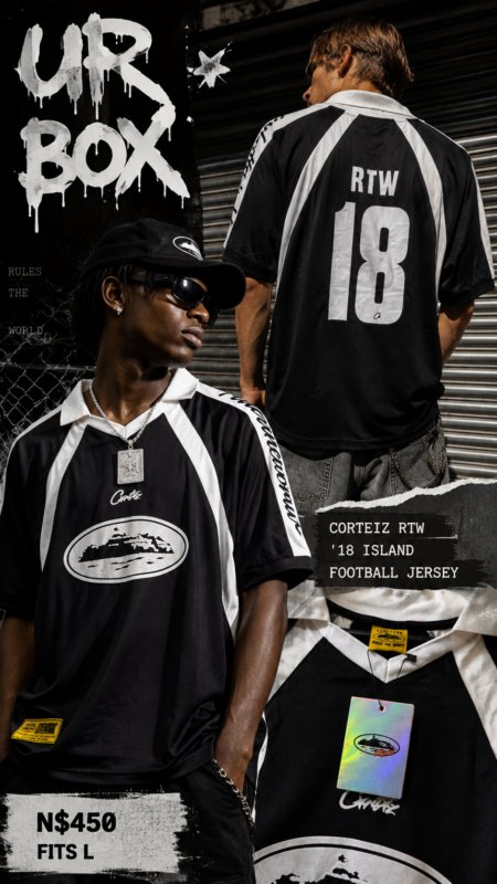 Corteiz RTW ’18 Island Football Jersey N$450 fits L