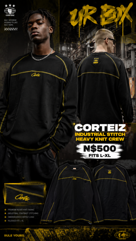 Corteiz Industrial Stitch Heavy Knit Crew N$500 fits L-XL