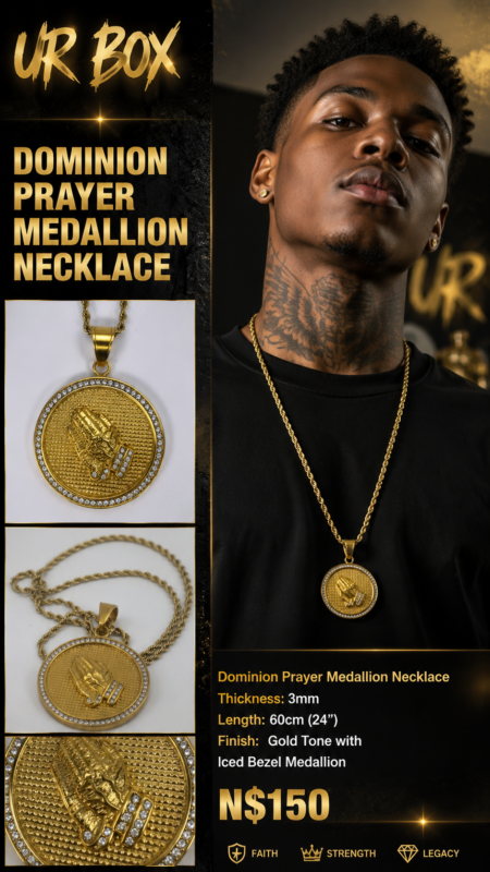 Dominion Prayer Medallion Necklace N$150