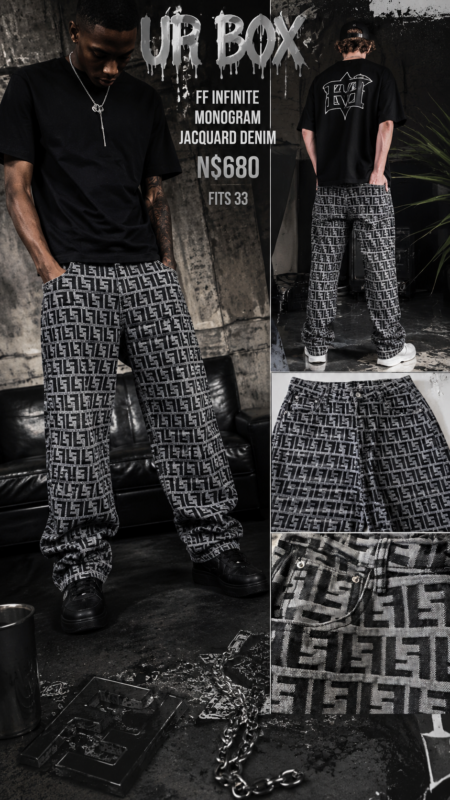 FF Infinite Monogram Jacquard Denim N$680 fits 33