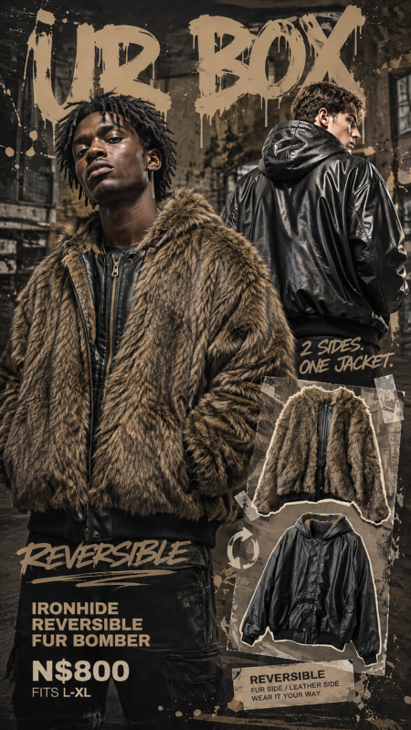 Ironhide Reversible Fur Bomber N$800 fits L-XL