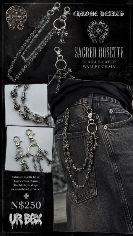 Chrome Hearts Sacred Rosette Double-Layer Wallet Chain N$250