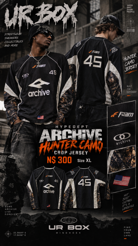 Hypedept Archive Hunter Camo Crop Jersey N$300 Size XL
