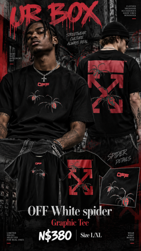 OFF White spider Graphic Tee Size L/XL N$380