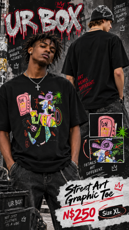 Street Art Graphic Tee N$250 Size Xl