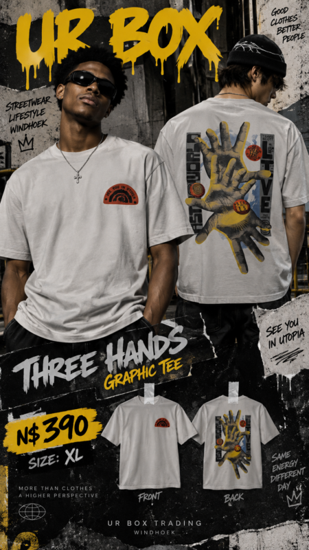 Three Hands Tee Graphic Tee N$390 Size XL