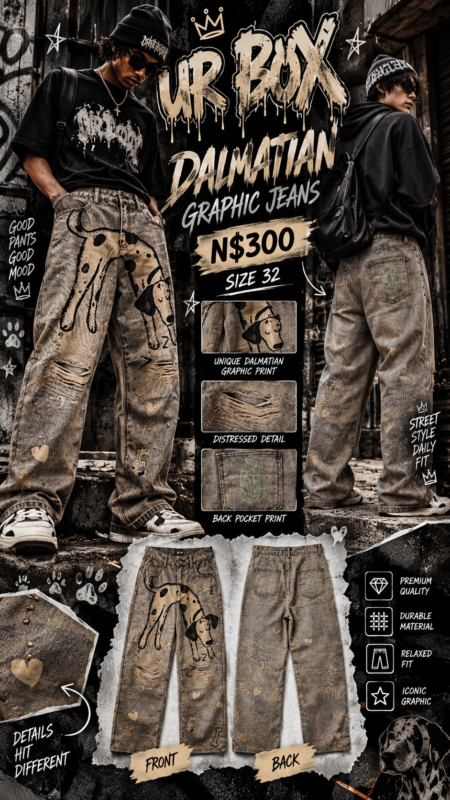 Dalmatian Graphic Jeans N$300 size 32
