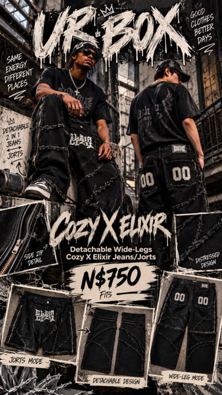 Detachable Wide-Legs Cozy X Elixir Jeans/Jorts N$750 fits