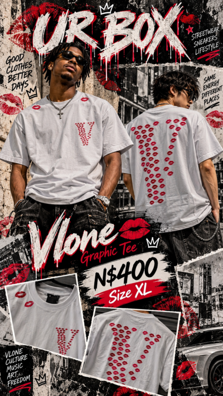 Vlone 💋 Graphic Tee N$400 Size XL