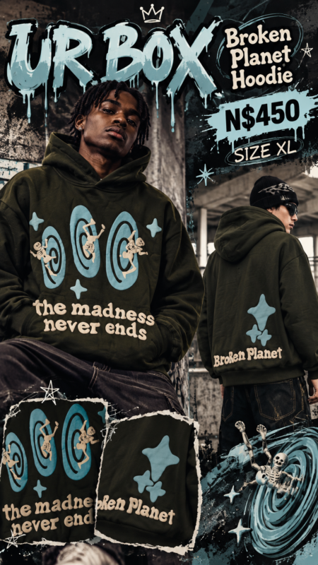 Broken Plates Hoodie N$450 size XL