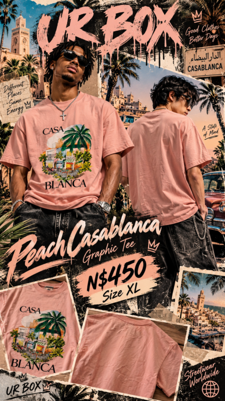 Peach Casablanca Graphic Tee N$450 Size XL